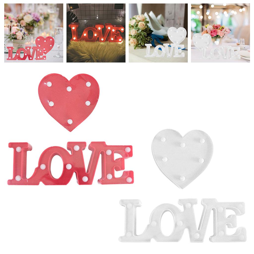 Creative LED Light Valentine'S Day Sign Lamp Desk Decoration Battery Operated Night Light for Engagement Birthday Propose Church