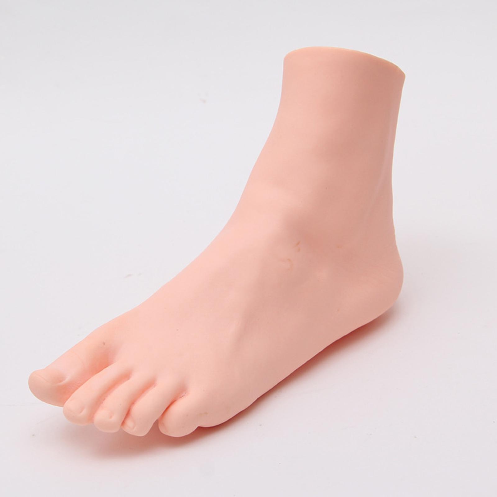 Soft Lifesize Female Mannequin Foot Fake Manicure Movie Props Jewerly Sandal Shoe Sock Display Art Sketch Nail Shoes Display