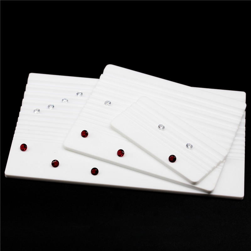 Ultra White Diamond Gemstone Sorting Color Grade Tray Grooved Plastic Tray Professional Gemological Tools