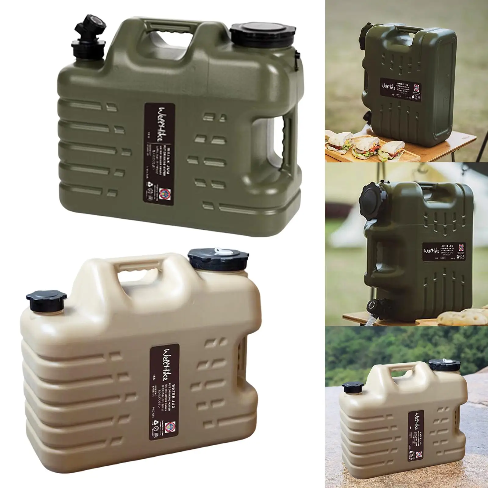 Portable Water Storage Bucket with Spigot, Thicken Water Canteens Durable Water Jug Water Storage Tank for Travel Fishing