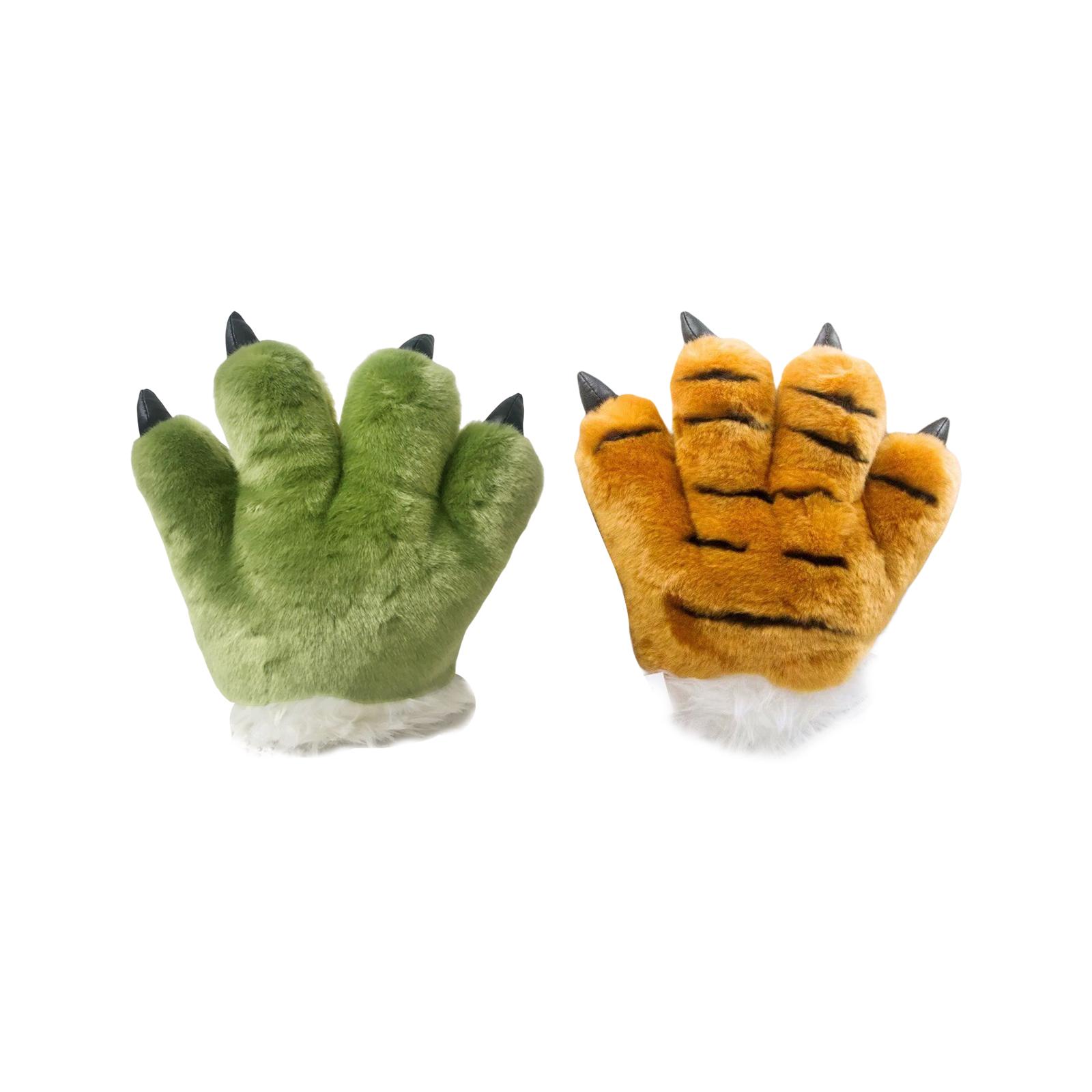 Cute Simulation Animal Palm Paw Glove Plush Toy Soft Game Prop Educational Toys Clawen