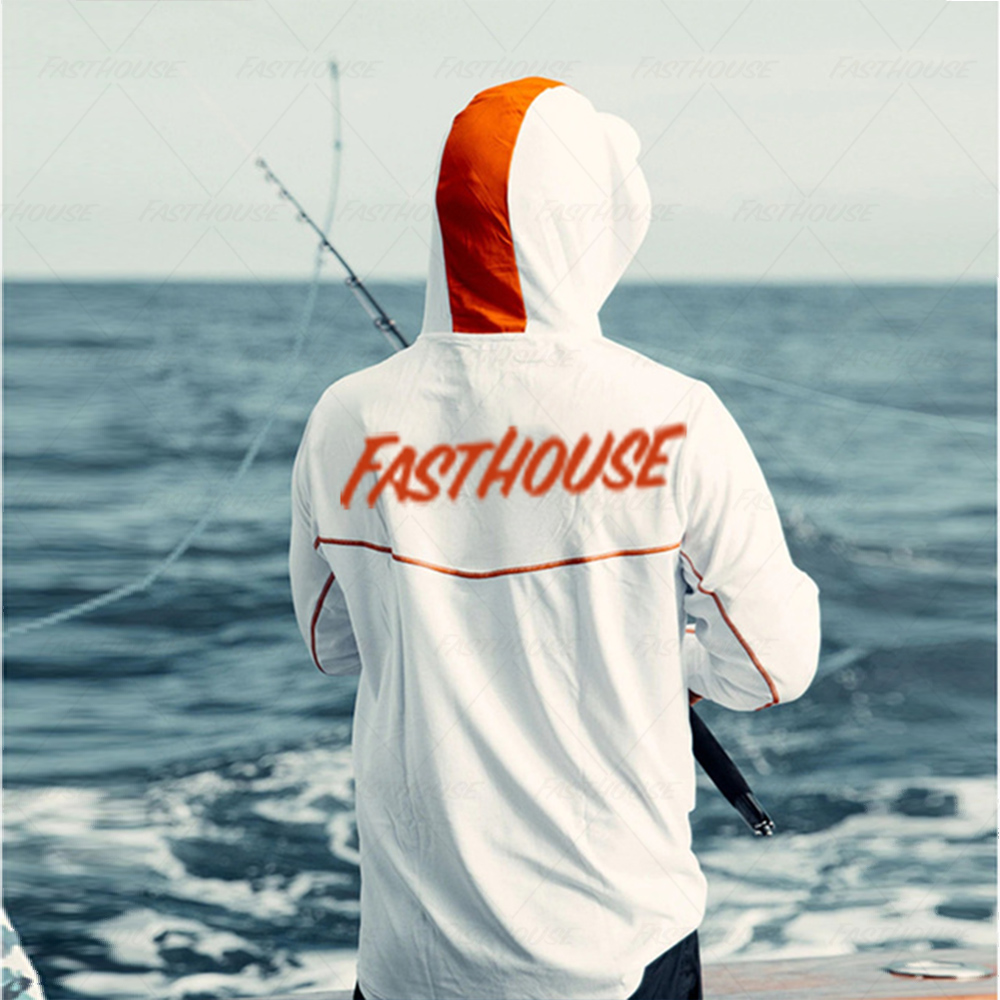 Description Picture 4 of itemSummer Men's Hooded Long Sleeve Performance Fishing Shirts Jersey For Fishing UV Hoodies Clothing Camiseta De Pesca Tops