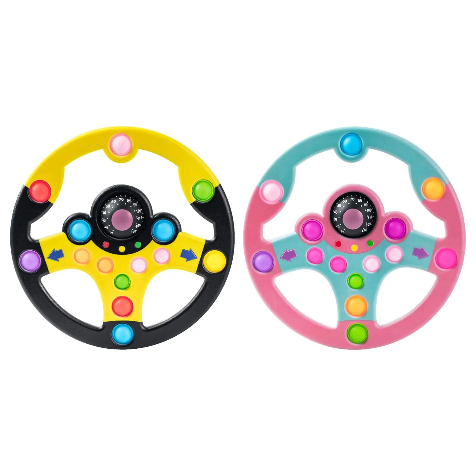 Kids Simulation Steering Wheel Car Seat Toy Portable Pretend Play Toy Gift