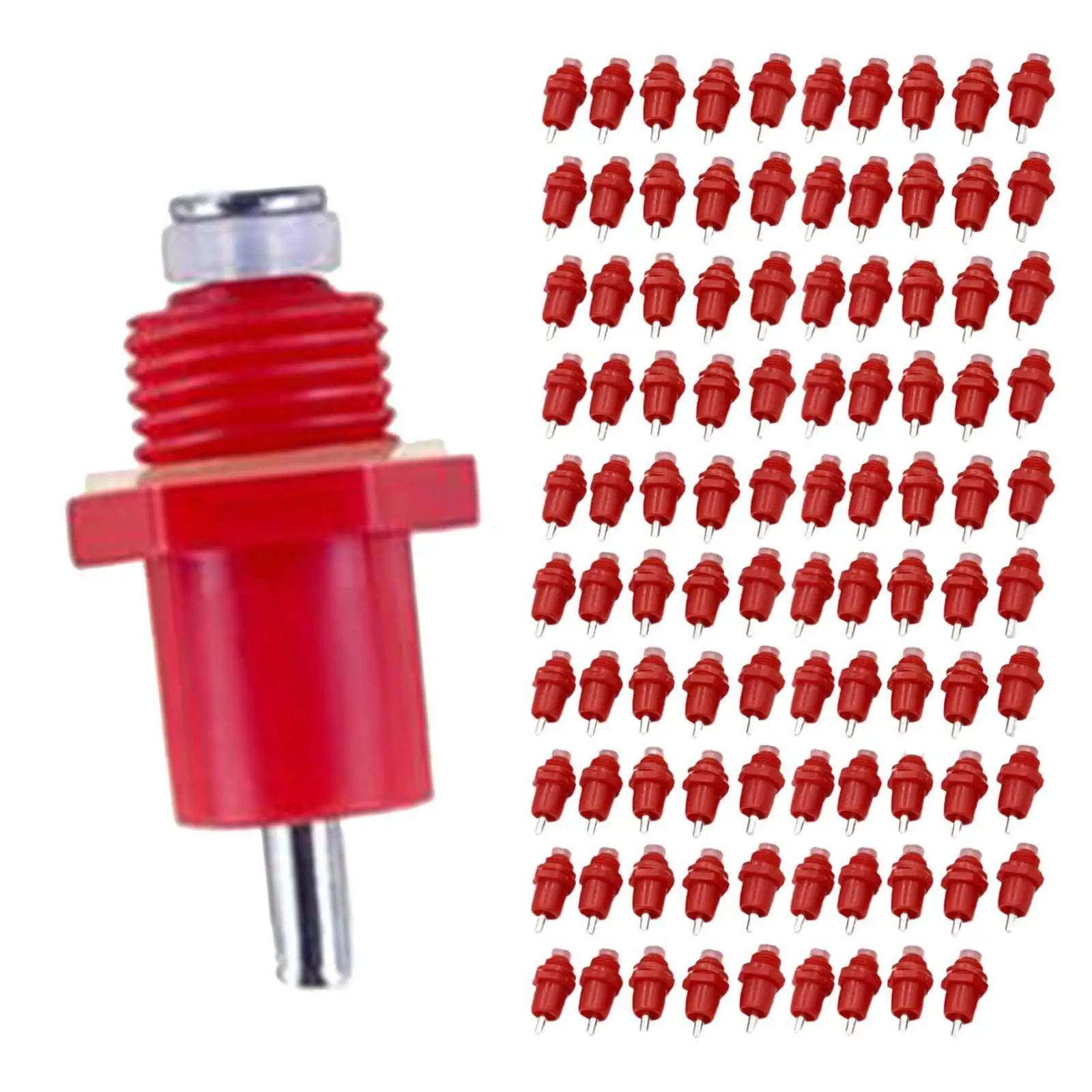 100 Pieces Automatic Poultry Water Nipple Drinker Screw in Type Sturdy Convenient Installation Feeder Cage Accessories Waterer