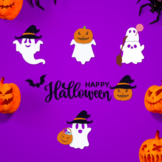 MAYJOYDIY Halloween Metal Cutting Dies Set - Ghosts, Bats, Pumpkins, Spiders & More For Scrapbooking, Card Making & DIY Crafts