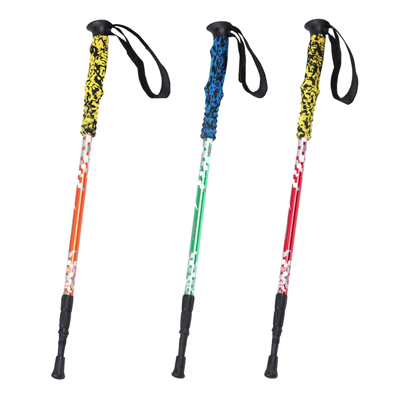 1Pc Trekking Poles Telescopic Ultralight 3 Sections 66-135CM Hiking Sticks