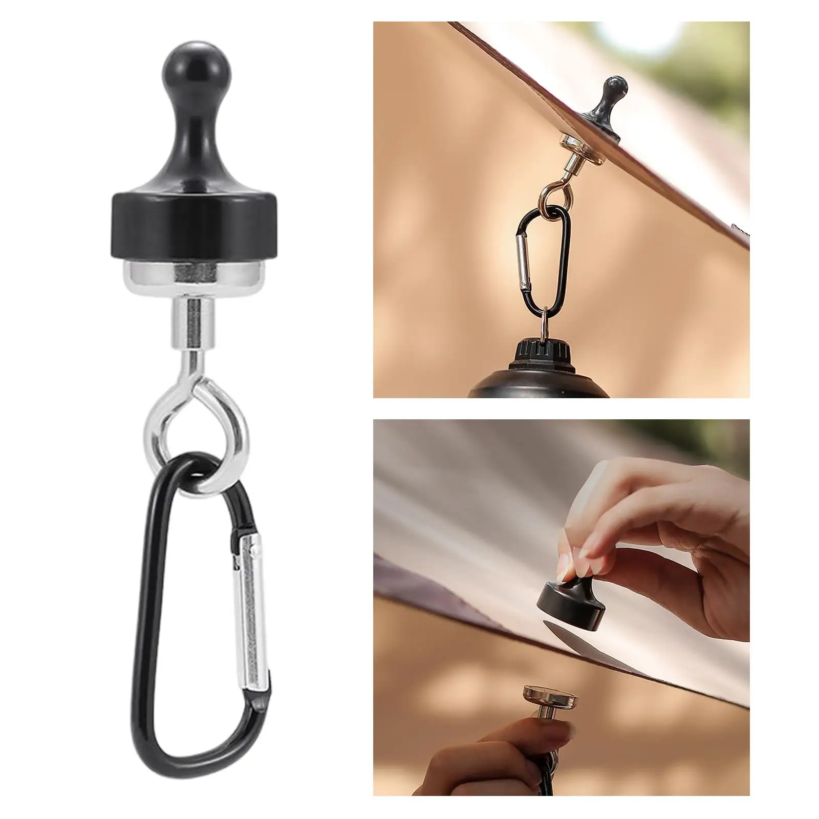 Heavy Duty Magnetic Hook Multifunction with Carabiner for Outoor Tent Canopy