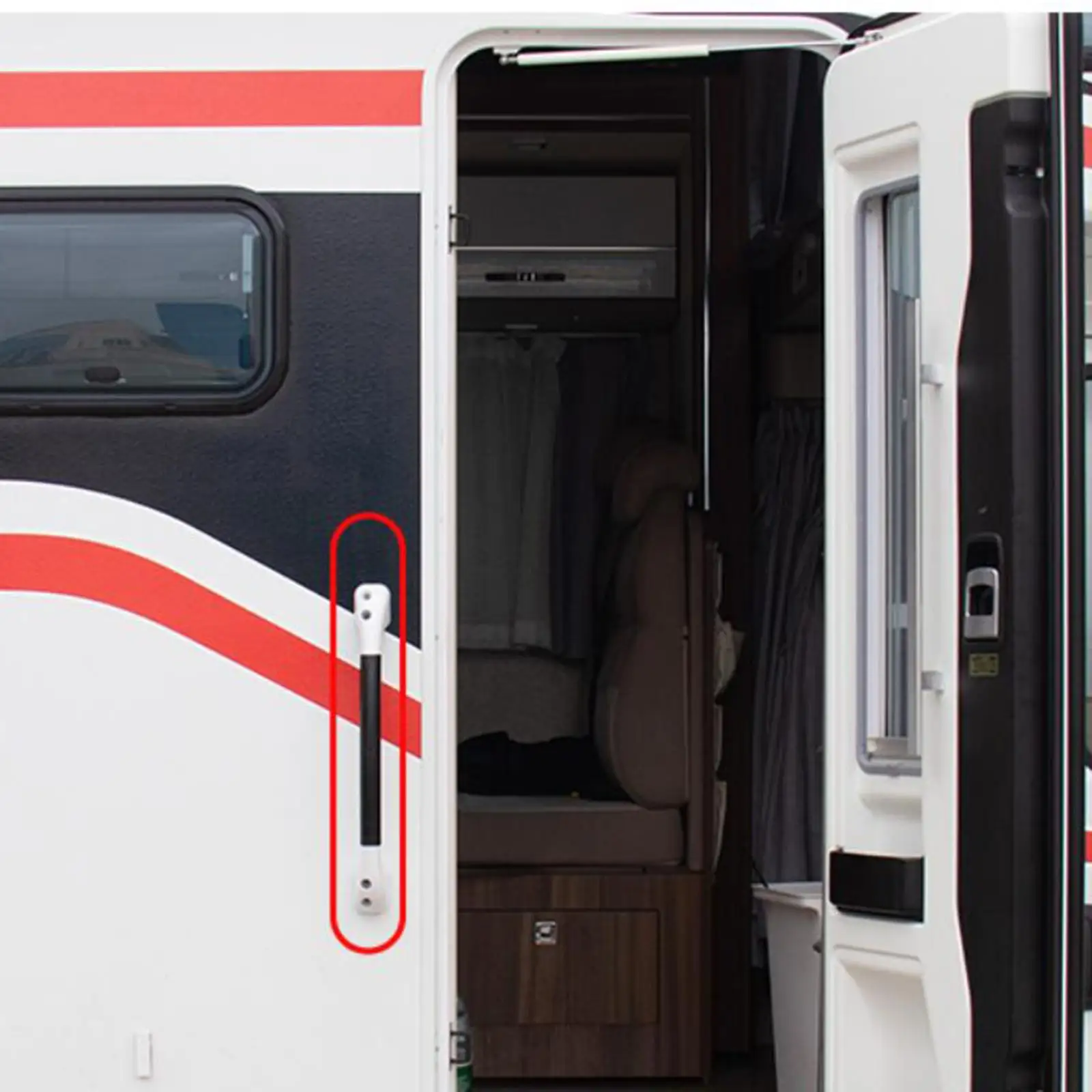 RV Handles Door Entry Step Support Grab Bar Caravan Accessories for Ships Trailer Camper Cargo Trailer RV