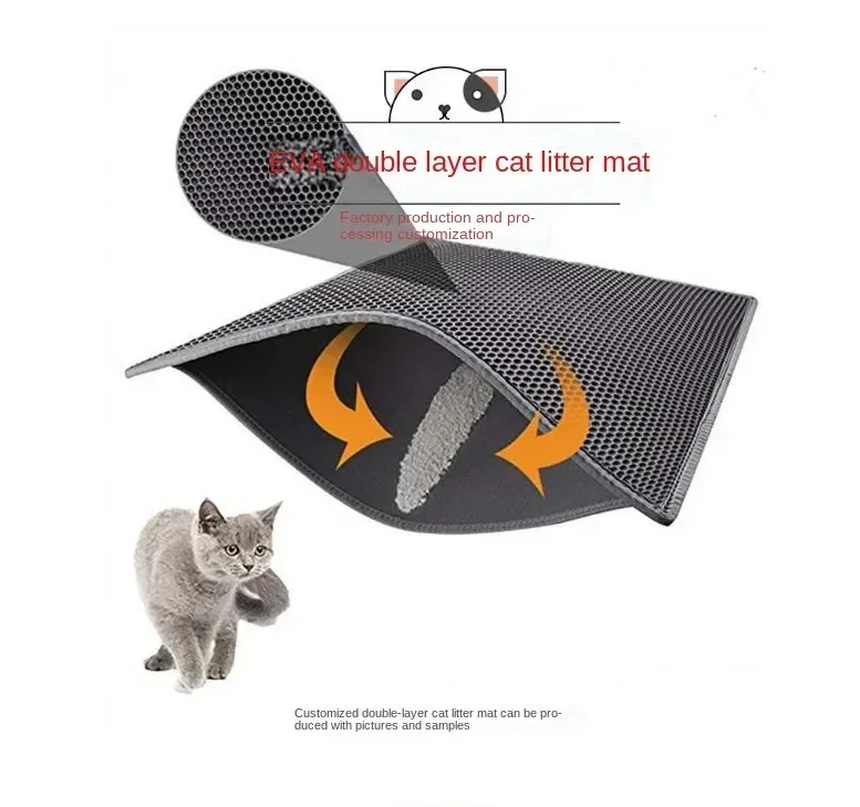 Title 2, Cat Litter Mat Double Layer Waterproof Urine Pr...