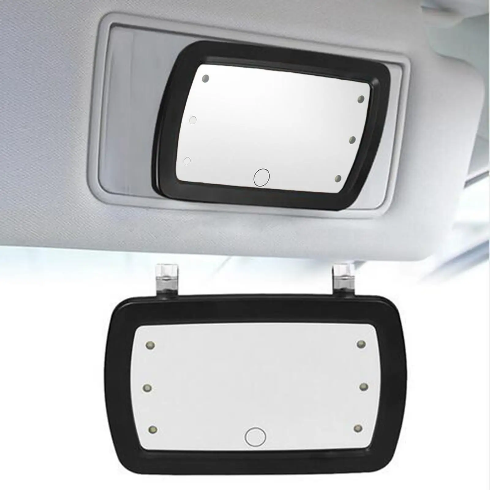  Visor Mirror  Interior Mirror with 6 LED Lights Makeup  for Automobile Vacation Long 