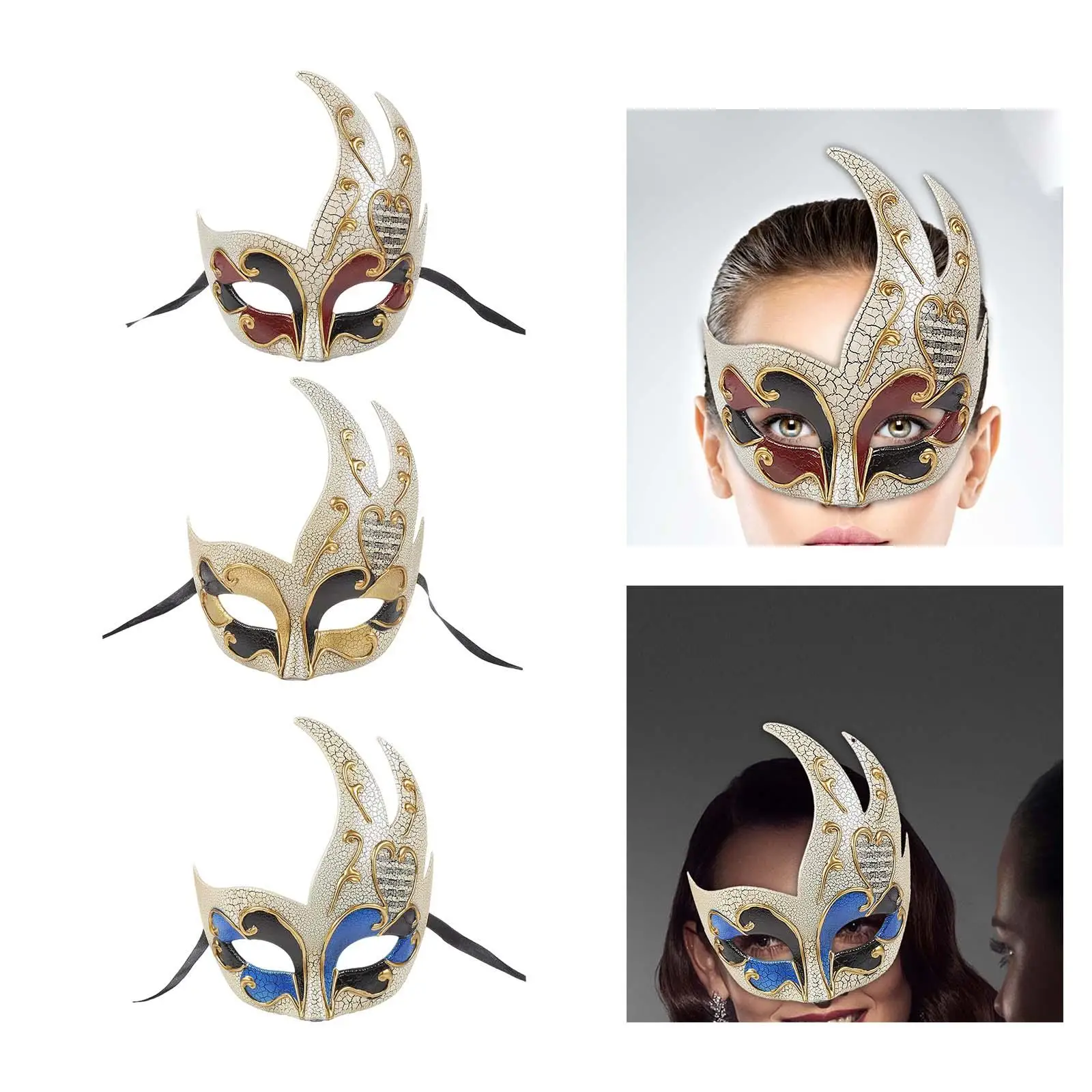 Flame Shape Mask Decorative Portable Halloween Fancy Dress Masquerade Mask
