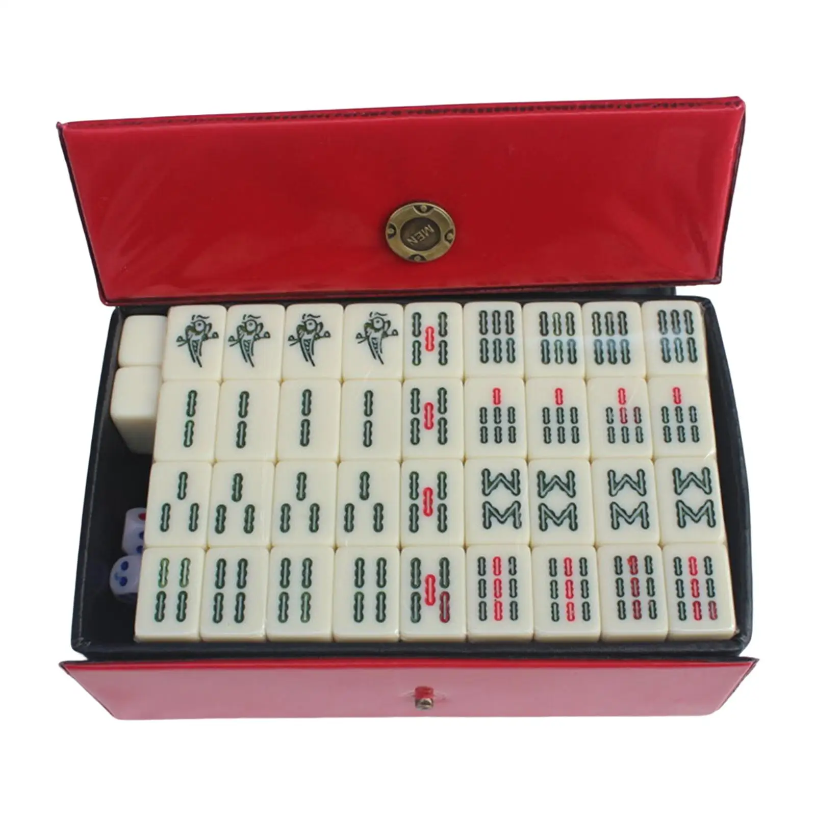 Mini Complete Mahjong Game Set Board Game Maj Jongg, Traditional for Travel
