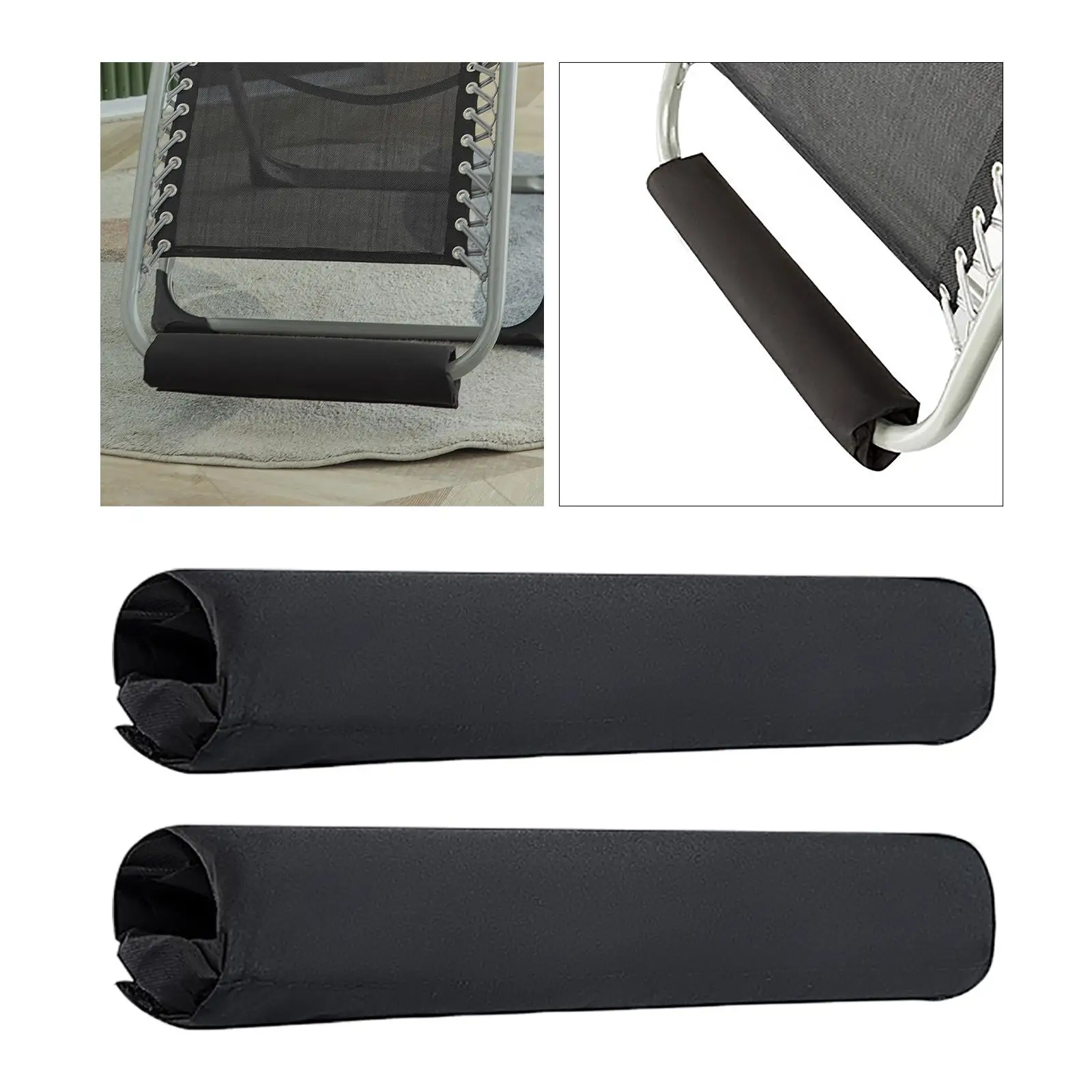 Folding Camping Chair Footrest Padding Foot Support Lounge Chair Foot Pad for Lounge Lawn Patio Outdoor Accessories