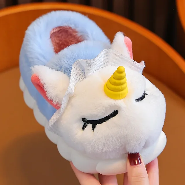 Pantoufles Licorne Phosphorescentes Pour Enfants - Douces, Antidérapantes Et Lumineuses