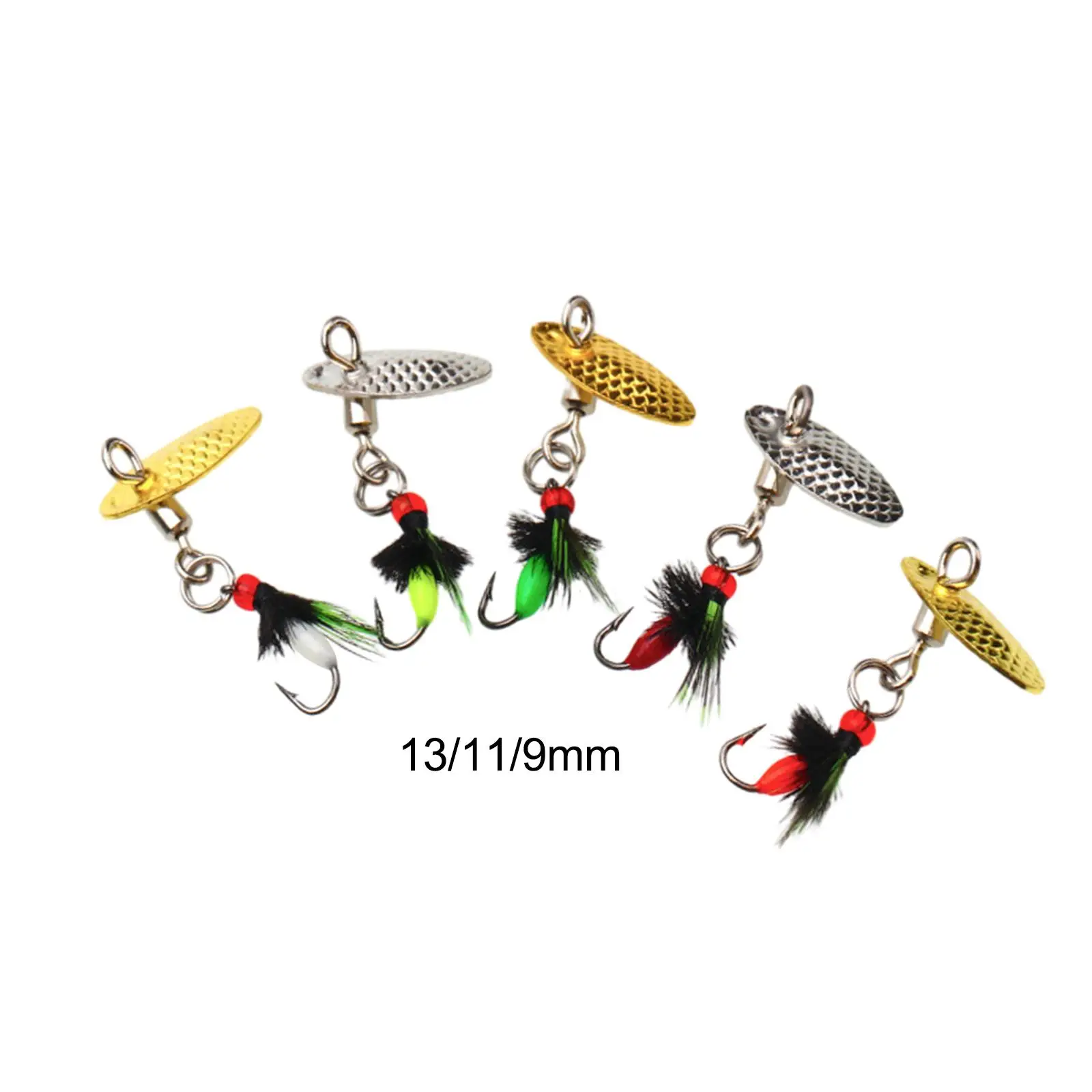 5Pcs Fishing Lures Spinnerbait Fishing Tackle with Box Assorted Trout Lures Bass Fishing Lures Set for Bass Pike Trout Salmon