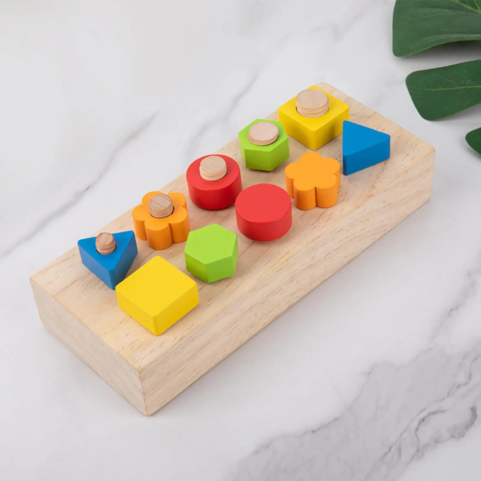 Montessori Wood Nuts and Bolts Board  Material Color &  , Developing Brain Power Develop Fine  Kids Gifts