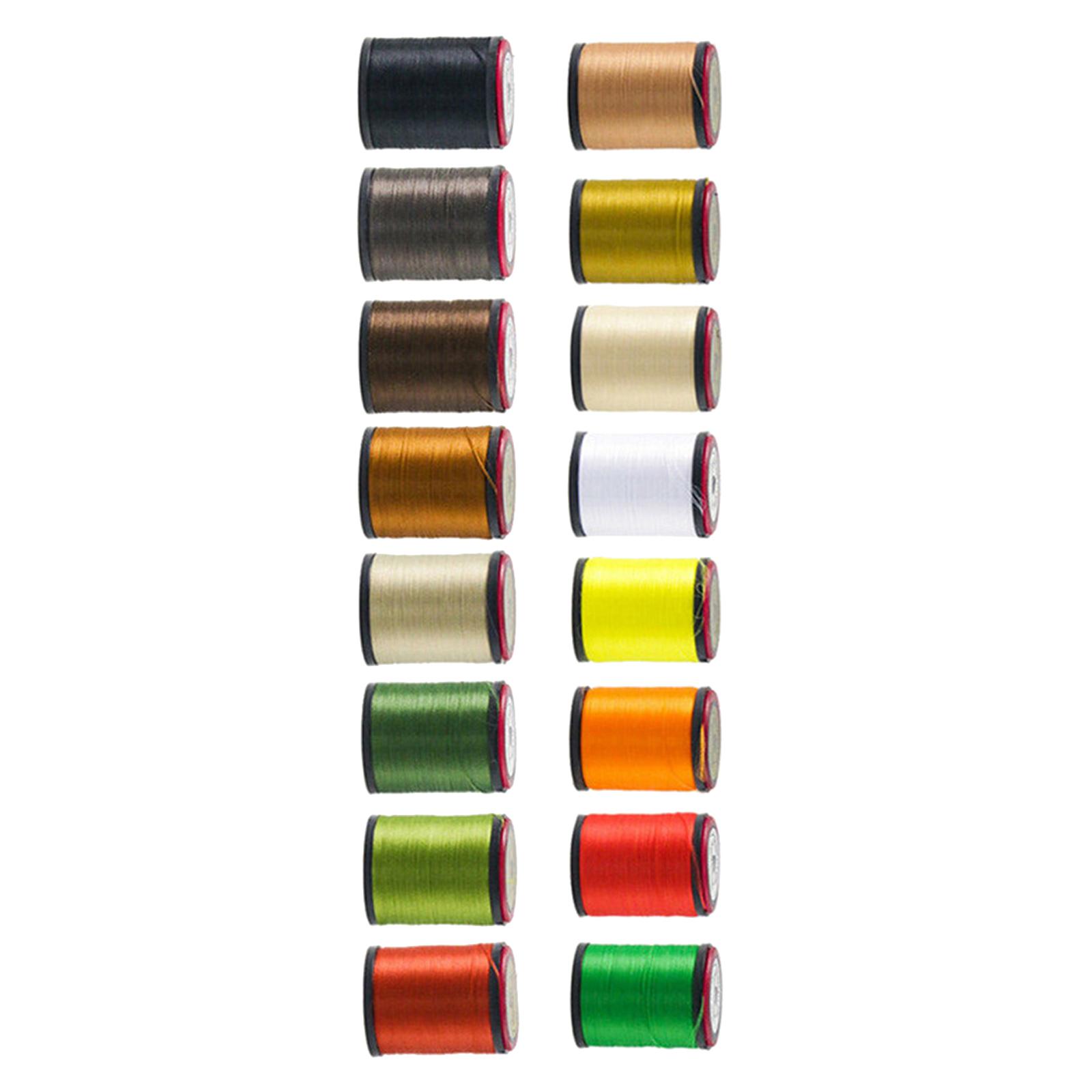 8spools/set lightly waxed 6/0 fly tying thread multi filaments 120D flat polyester tying thread in standard bobbins