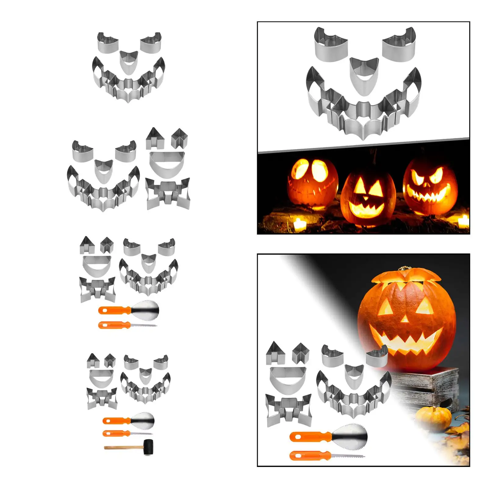 Halloween Pumpkin Carving Tools Precision Kitchen Gadgets Pumpkin Carving Stencils Pumpkin Carver for Halloween Party Decoration