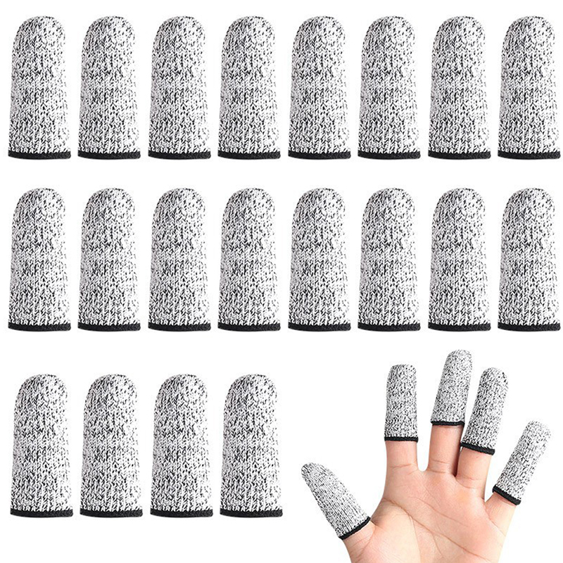 Description Picture 5 of item10pcs Cut Resistant Finger Cots Finger Sleeve Protectors Reusable Finger Covers Finger Protection Cots for Sewing Supplies