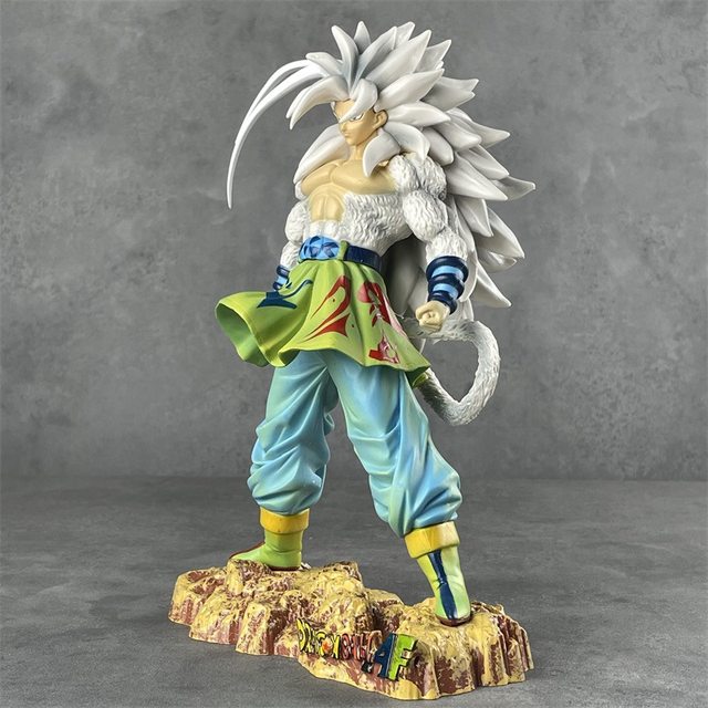 25cm Dragon Ball Z Son Goku Super Saiyan SSJ5 White Hair Ver