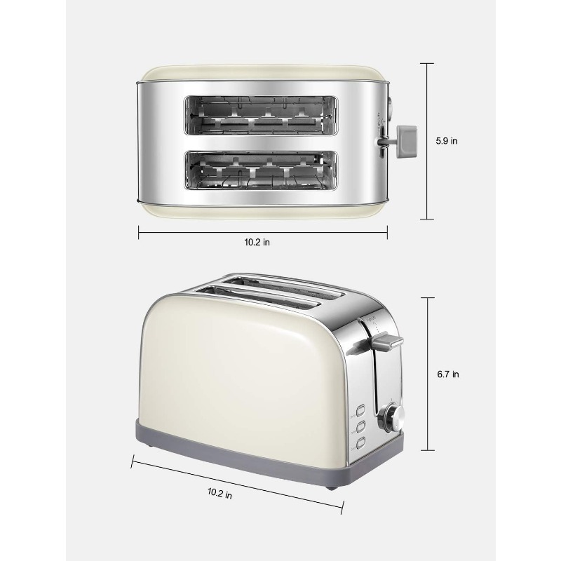 Title 2, Toaster 4 Slice, Extra Wide Slots, Stainless St...