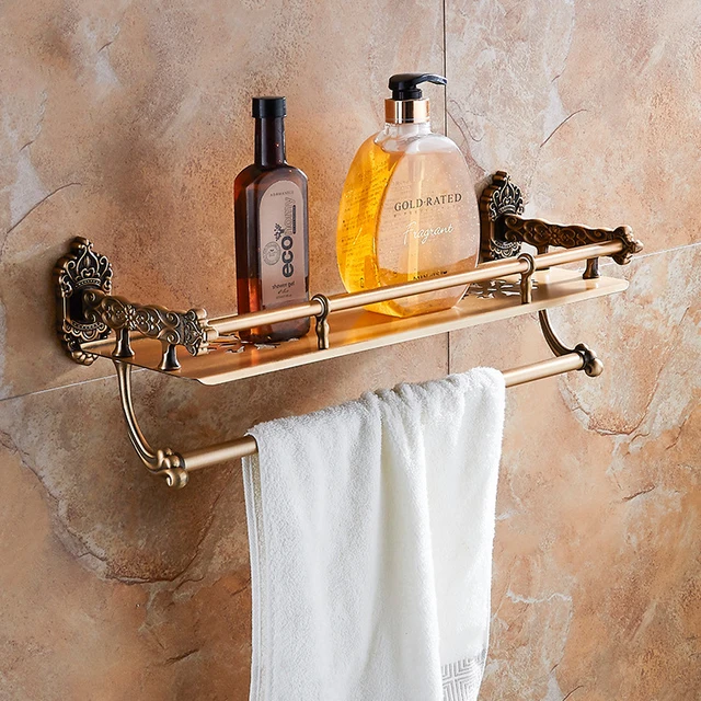 Aluminium Towel Cup Holder Serviettes Salle Bain Kitchen Bathroom Toalha  Banheiro Toallero Adhesivo Towel Rack Wall Rack Shelf - AliExpress