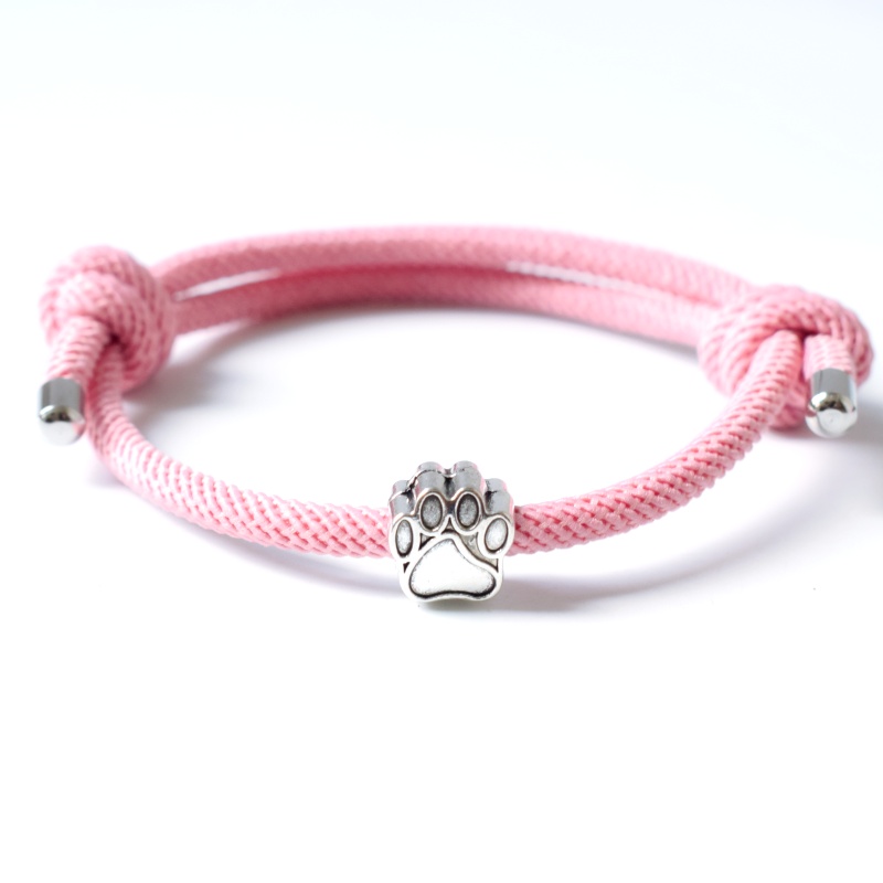 Cute Dog Footprints Charm Bracelet for Women & Men Adjustable Red String - PeticaDeals