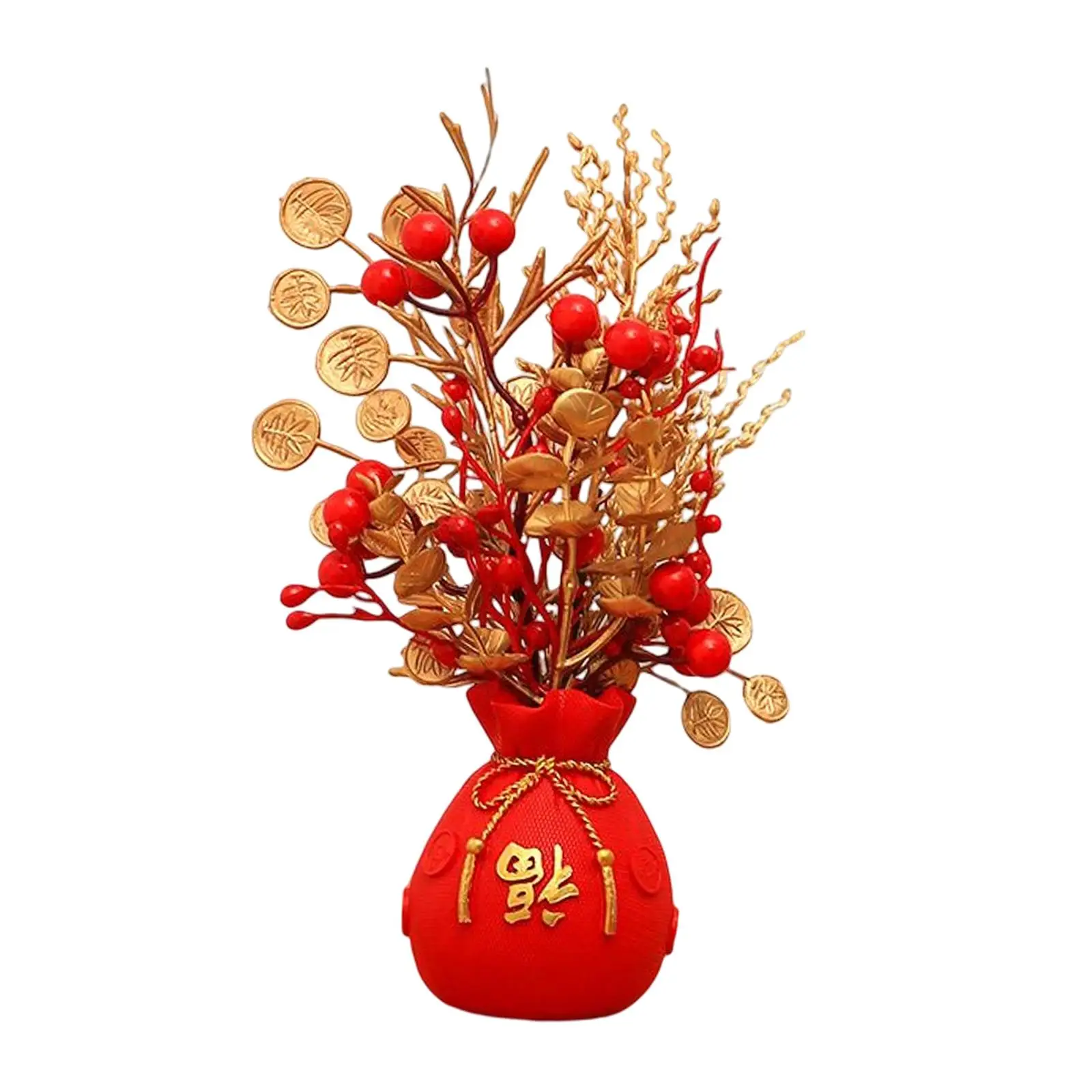 Artificial Potted Flower Ornament Decor Harvest Resin Vase Flower Basket for Living Room Occasions Office Thanksgiving