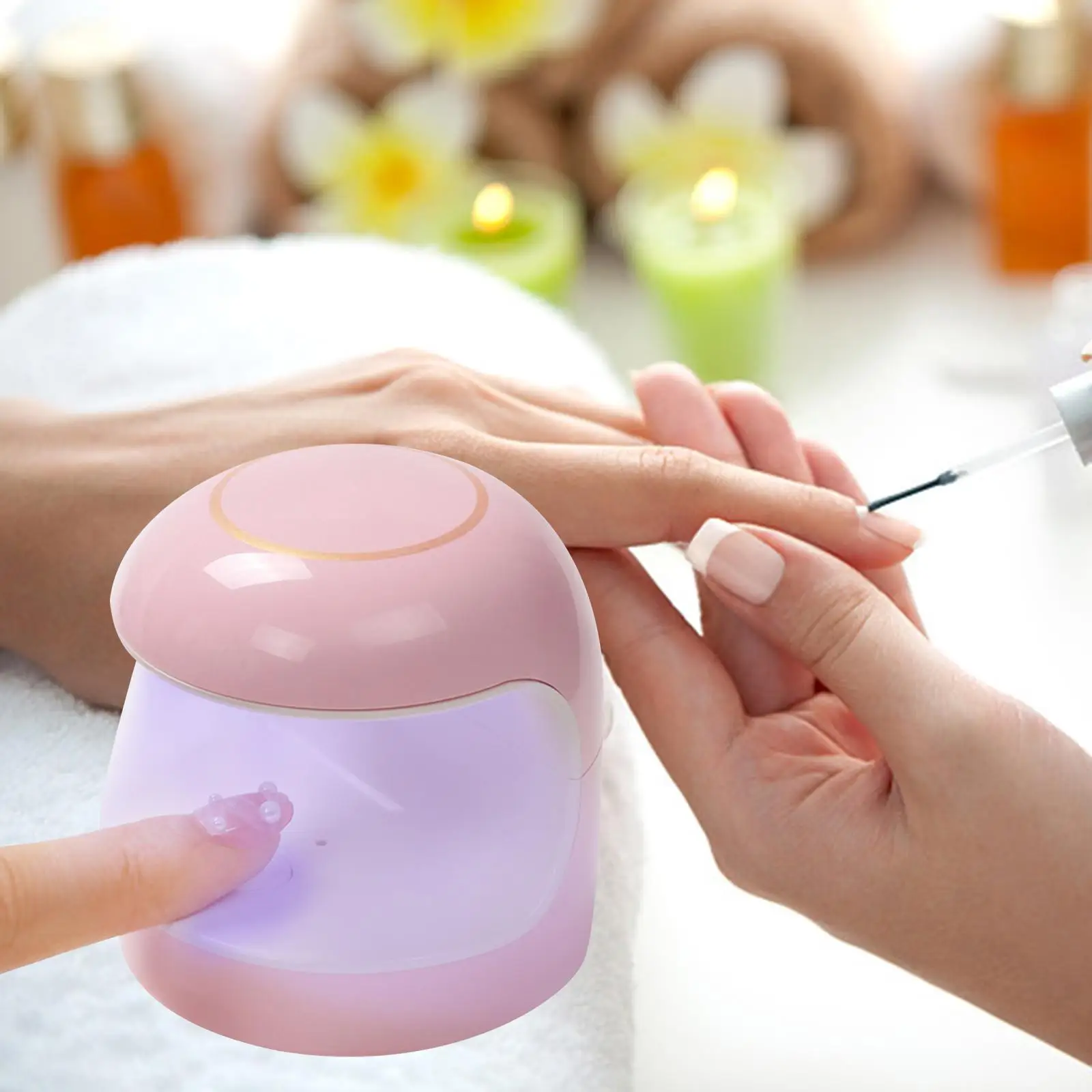 Portable Mini LED Nail Lamp USB Rechargeable 18W Nail Dryer Machine UV Curing Nail Light for DIY Manicure Home Salon