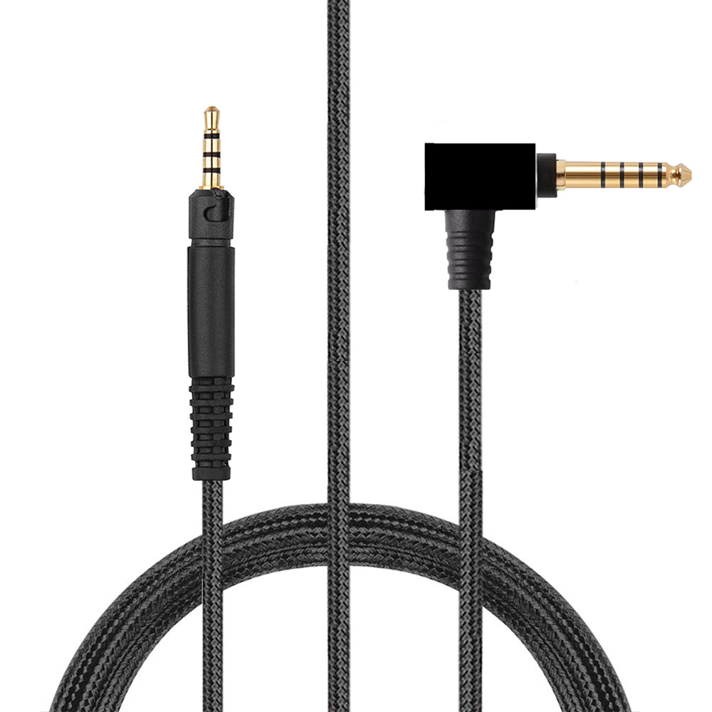 4.4mm 2.5mm Balanced Replacement Nylon Braided Cable Extension Cord For Sennheiser HD 518 558 569 579 599 598 CS Se Headphones