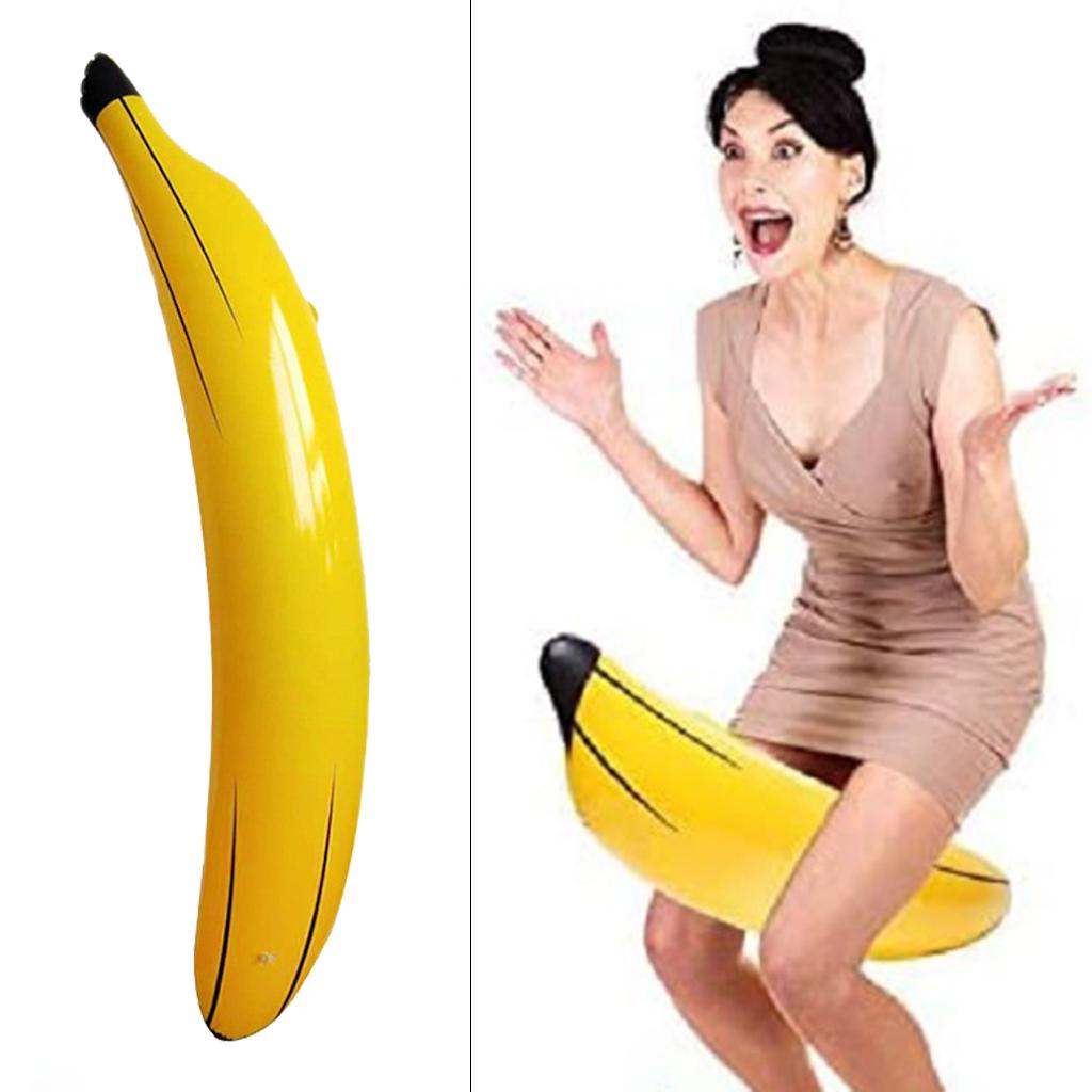 Durable PVC Yellow Infaltable Banana Noodle Waterproof Great for for Dorm Party Decoration Gag Gift Party Supplies Pool Float