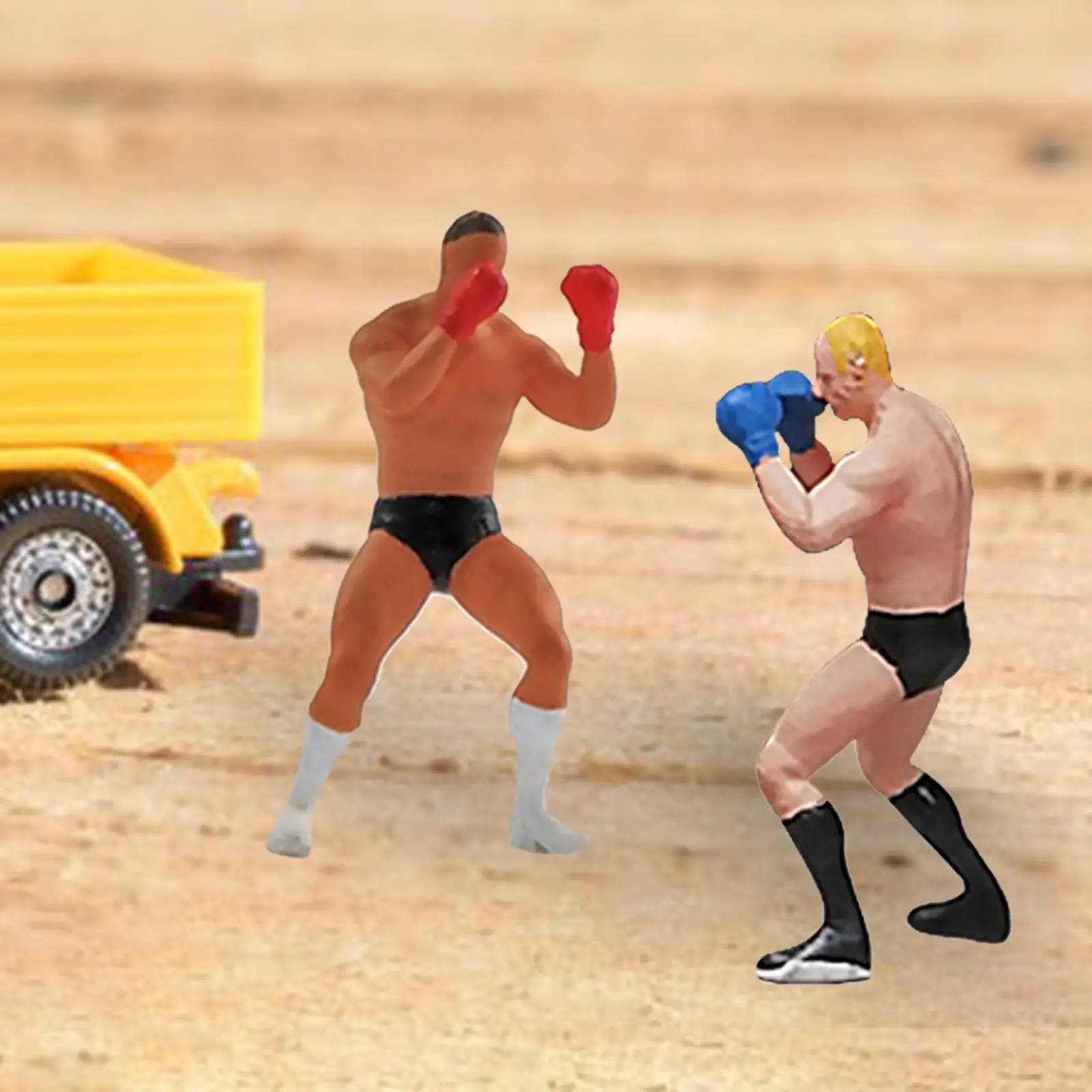 1/64 Boxing Figures People Figurines Diorama Collectibles Sand Table Ornament for DIY Scene Diorama Decoration Accessories