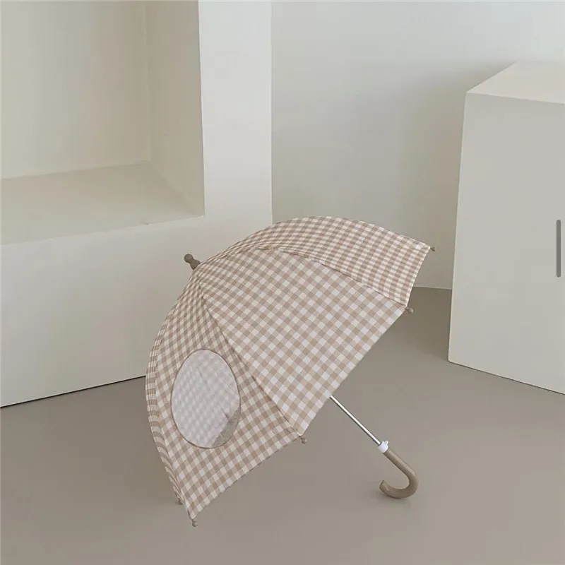 baby stroller accessories and car seat Korea Style Long Handle  Umbrella for Kids Manual Switch Transparent Umbrella Semi Automatic Cartoon Umbrella for Children baby trend sit and stand stroller accessories	