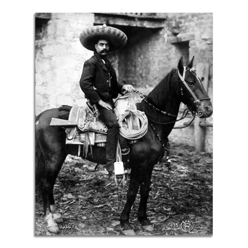 Emiliano Zapata на лошади печать плакат Мексиканская революционная ведущая  фигурка винтажная холщовая живопись настенное Искусство Декор | AliExpress