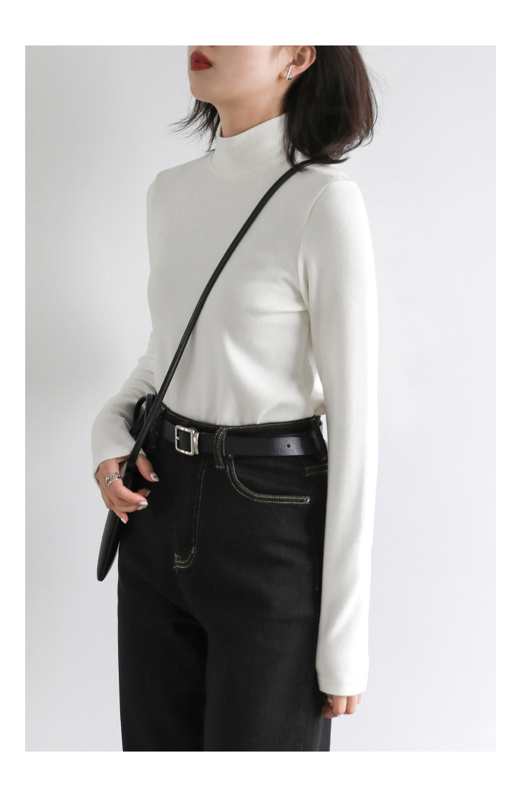 CHIC VEN Women Sweatshirt Turtleneck Pullovers Casual Solid Dralon Warm Bottom Blouse Office Lady Tops Autumn Winter 2023