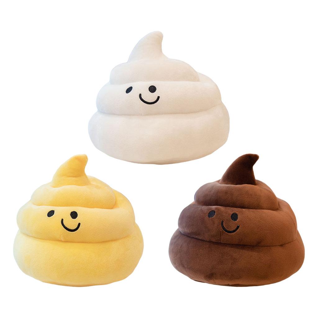 Funny Poop Plush Toy Soft Pillow Stuffed Doll Cuddle Huggable Cushion Emoticon Poo Shape for Sofa Decor Ornament Party Favors