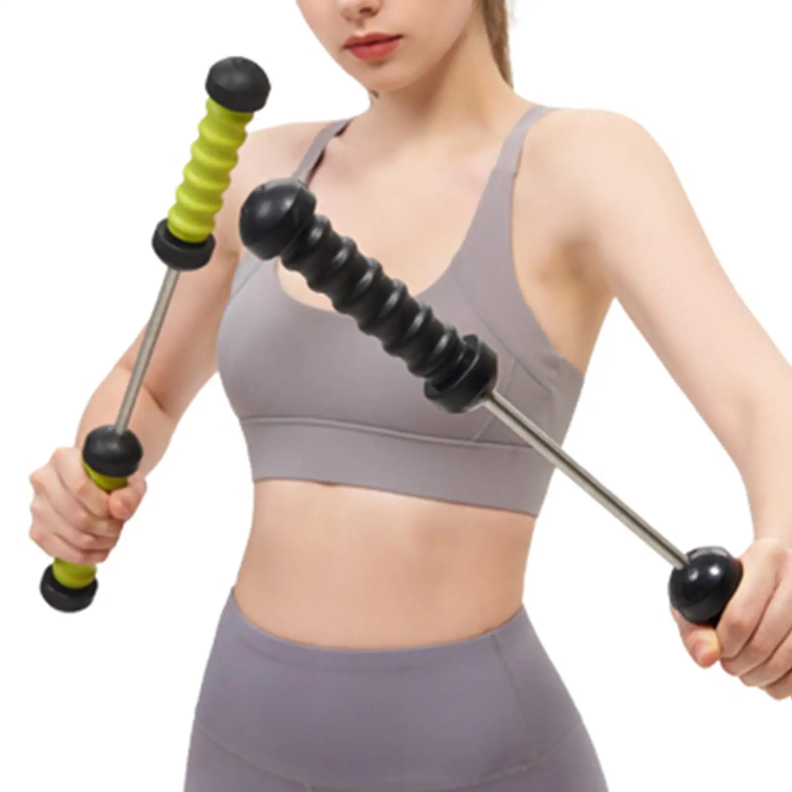 Arm Power Exerciser Muscle Training Chest Expander Power Bar Pull Bar Resistance Exercise Bands for Home Back Workout Women Men