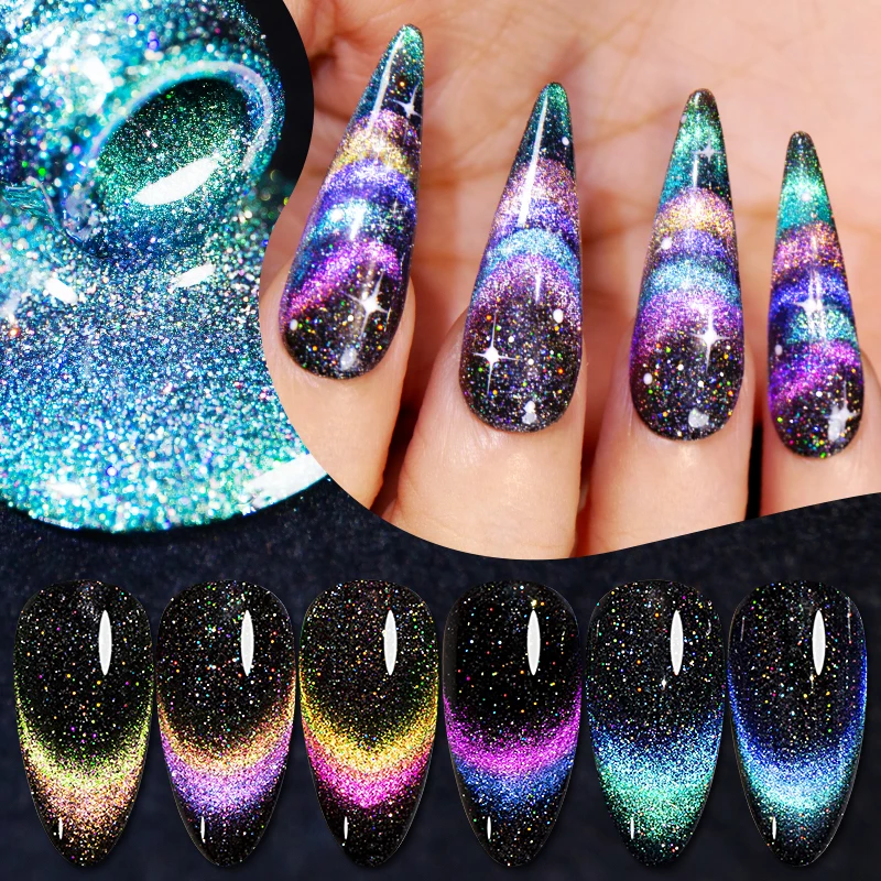 Best of 7.5ML Disco Flashing Cat Magnetic Gel Nail Polish Reflective Glitter Rainbow Cat Eye Effect Soak Off Semi-Permanent Nail Varnish Reviews & Tips