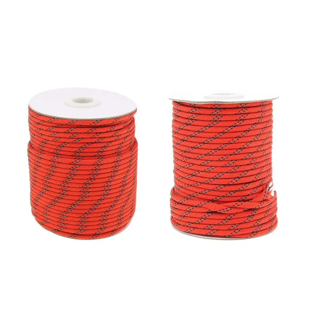 5mm Fluorescent Reflective Guyline Tent Rope Camping Cord  Roll Glow in Dark High Visible for Hiking Backpacking Beach