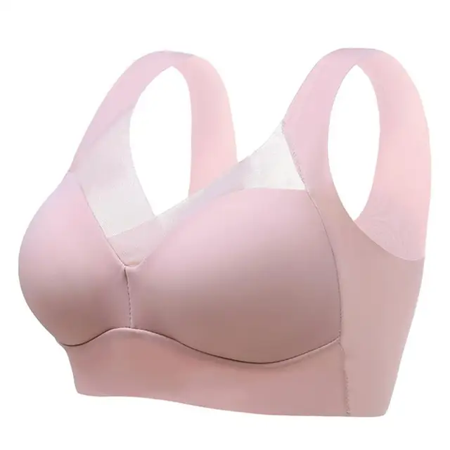 High-quality Sexy Push Up Back Women's Bra Without Steel Ring Breathable  Comfortable Anti-walking Seamless Bra Sleep Underwear