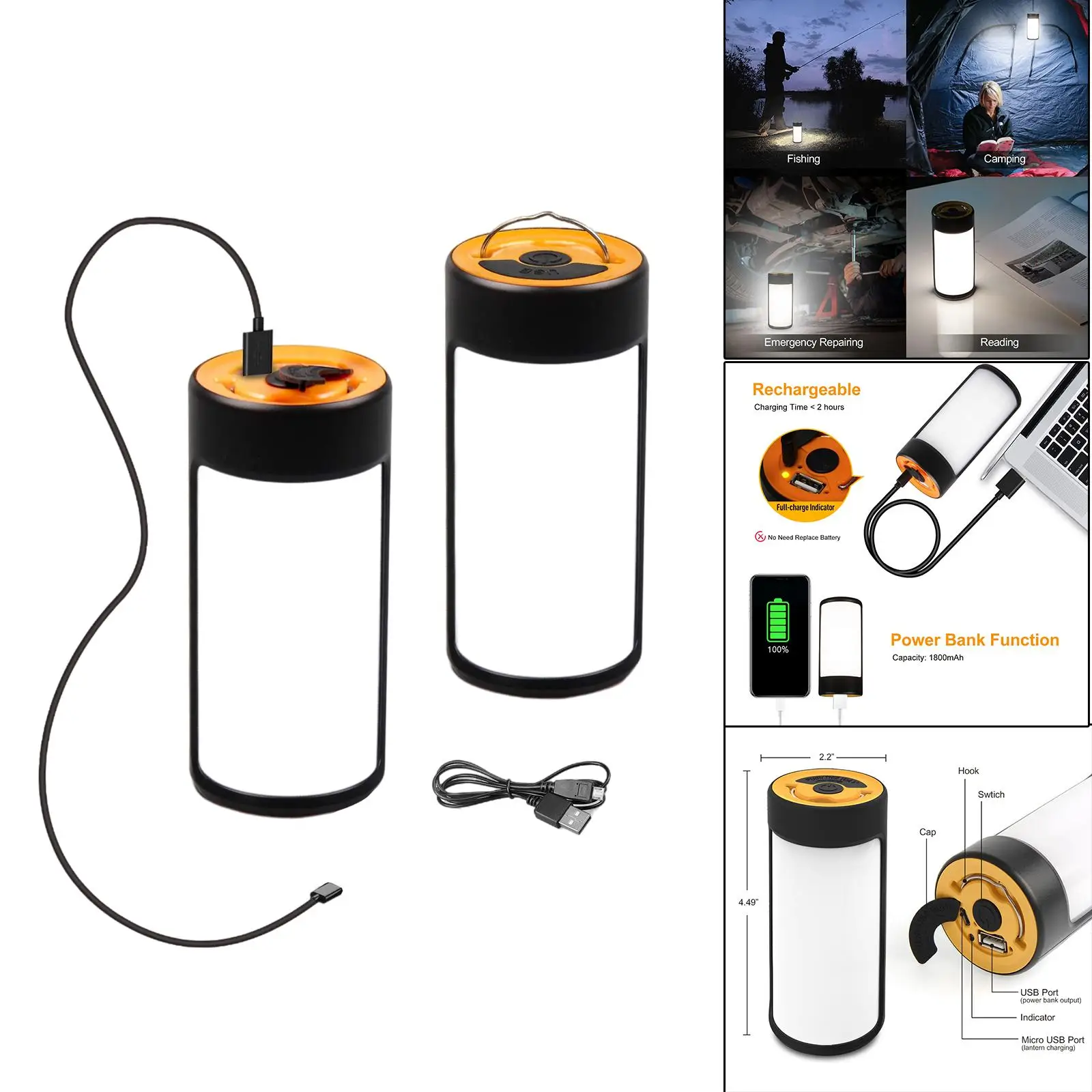 Travel LED Camping Lamp Fishing Tent Garden Lantern Super Bright Camping Home Emergency Lights for Car Garage Patio