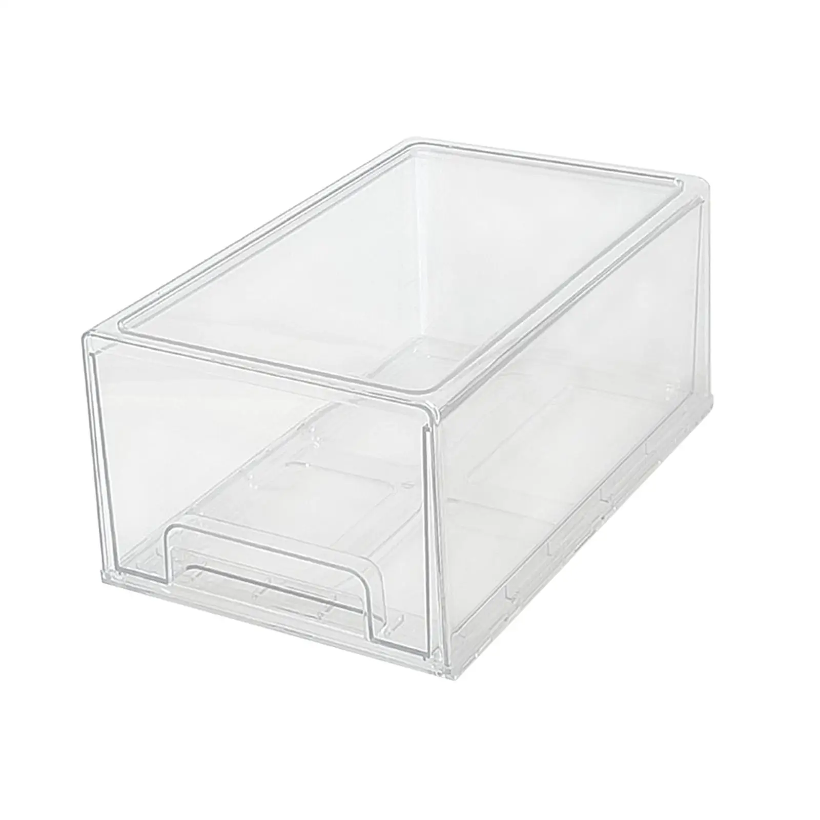 Acrylic Storage Drawer Case Transparent Waterproof Clear Desktop Drawer Organizer for Dresser Closet Countertop Office Desktop