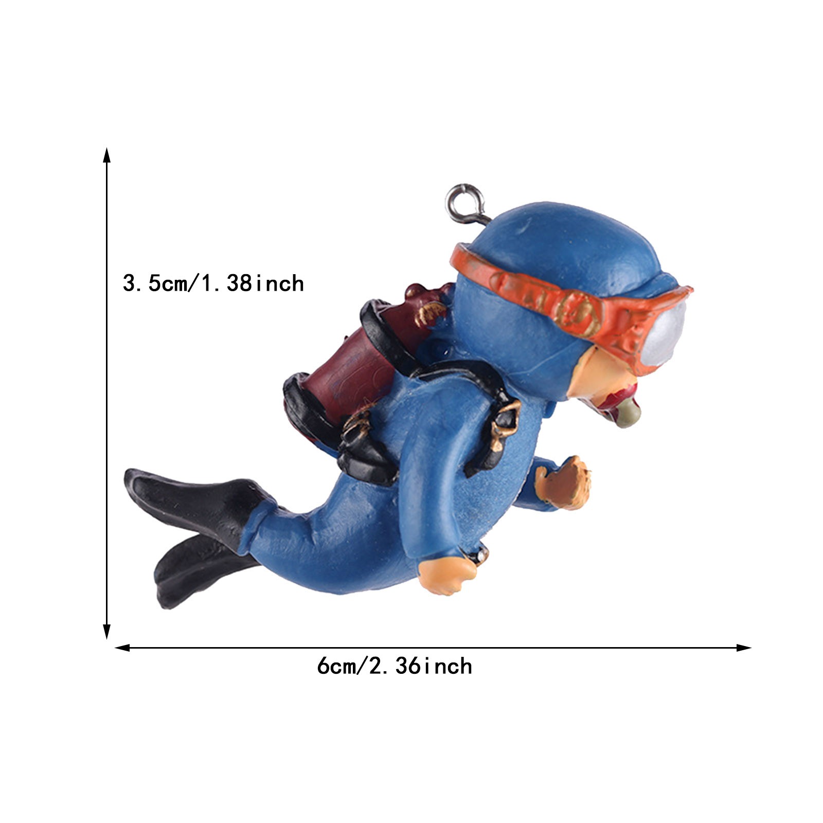 Title 10, Ornamento decorativo Blue Guy Diver para tanque...