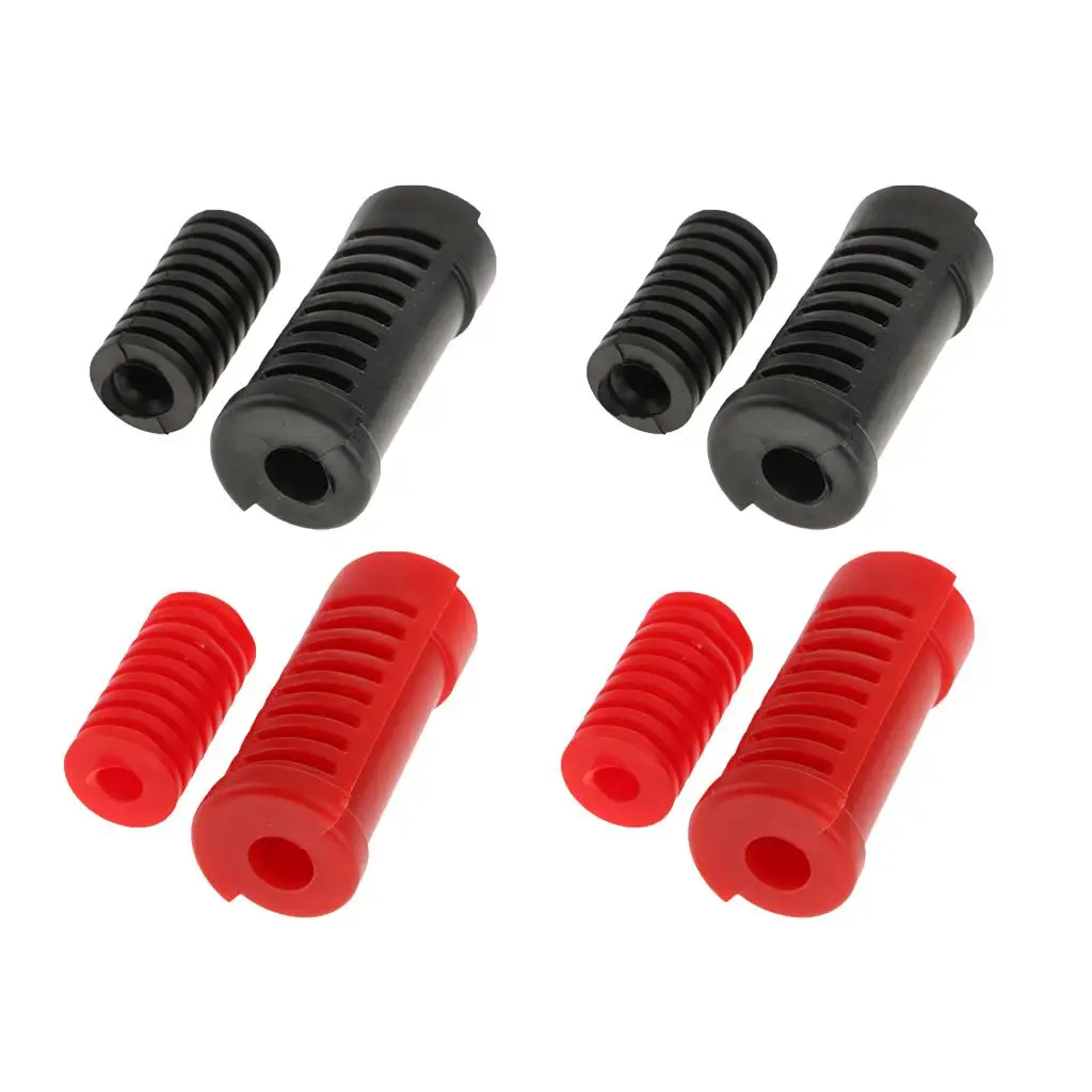 8Pcs Motorcycle Gear  er Lever Rod & Footrest Pedal Rubber Covers