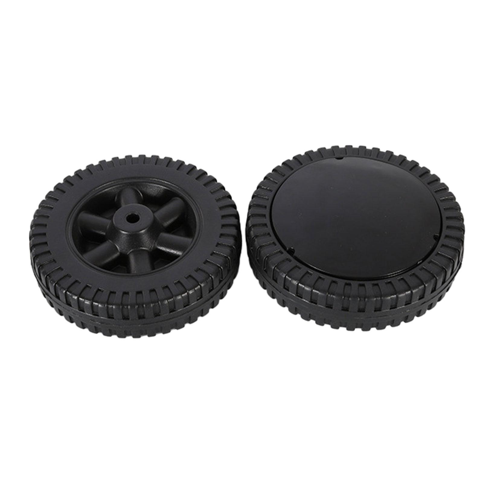 2x Grill Wheels 15cm Black Plastic Wheels Hand Truck Tires Universal Replacement Part for BBQ Grills Most Grills Tools Accessory