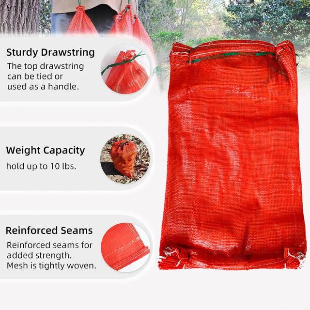 10PCS Non- woven Fabric Net Bag Practical Fishing Net Mesh Bag