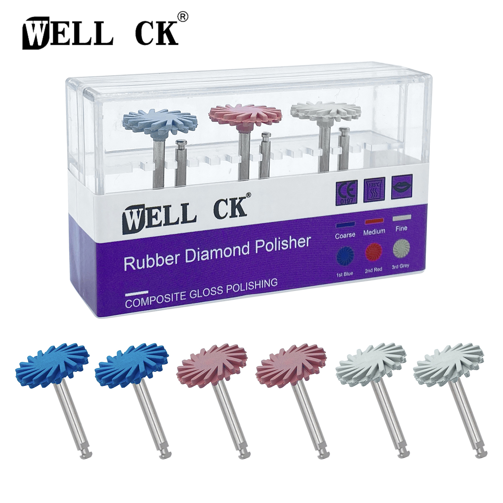 Best of WellCK 6pcs / Set Dental Rubber Polisher Composite Resin Polishing Diamond System RA Disc Kit 14mm Wheel Spiral Flex Brush Burs Reviews & Tips