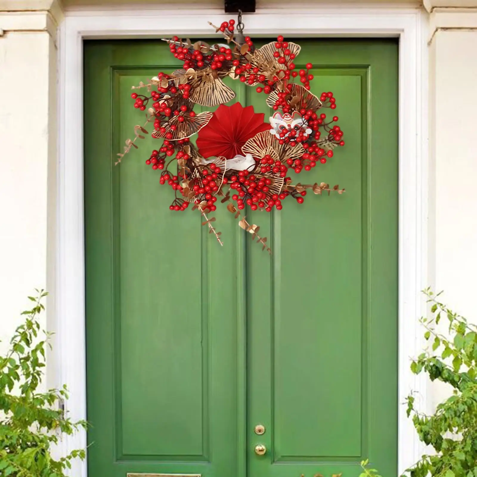 Red  Wreath Hanging Handmade for Front Door Window indoor e outdoor