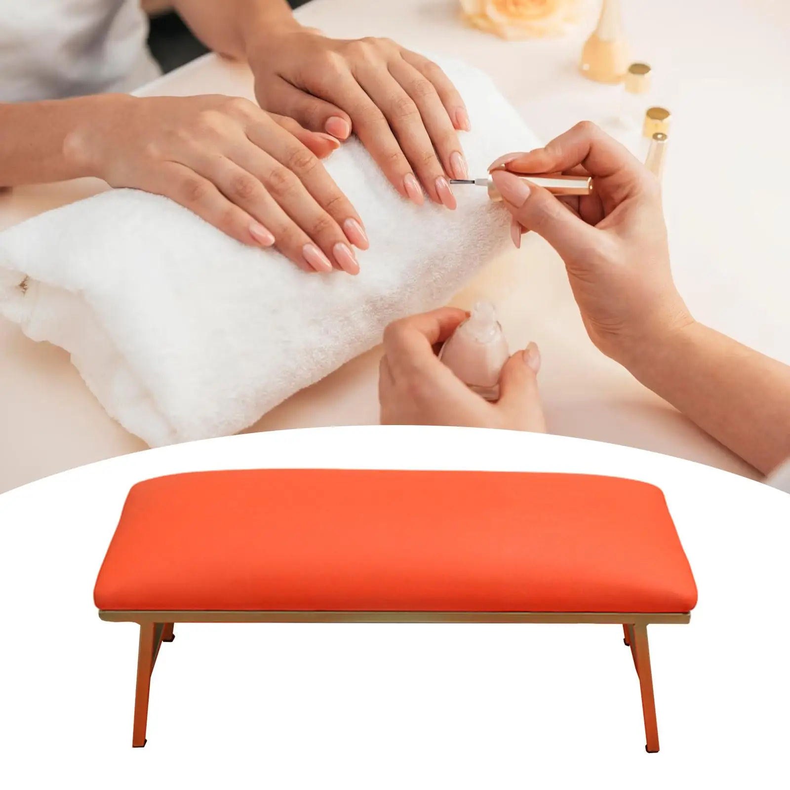 Hand Rest for Nail Mat Metal Pad Manicure Hand Pillow Accessory for Manicurist Arm Nail Techs Use Hand Nail Art