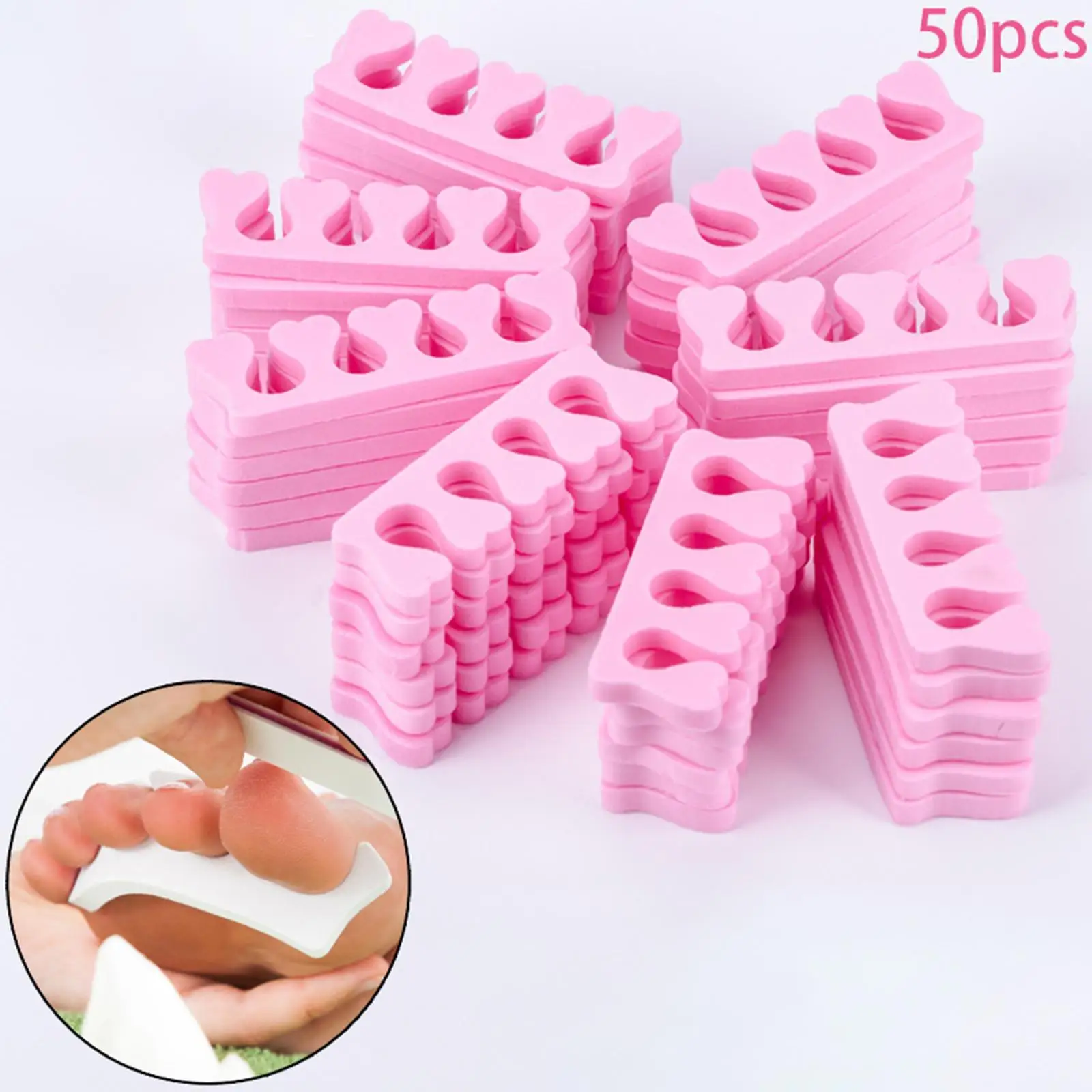 50 Separator  Finger Separator Toe Tensioner for Salon Girls